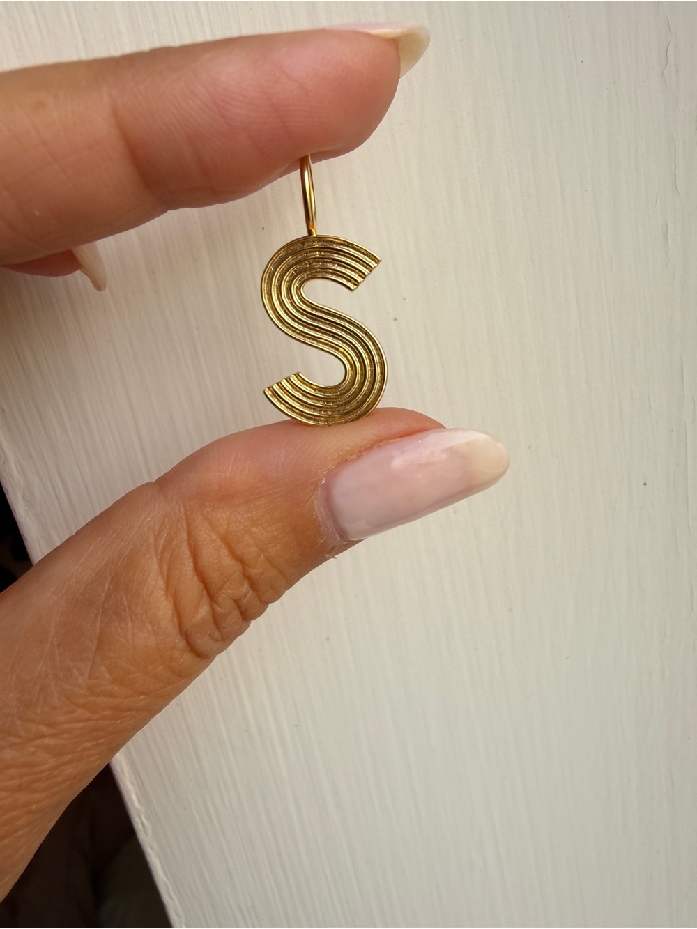 Gold Letter 'S' Pendant Necklace - Women Jewelry 14k disco charm